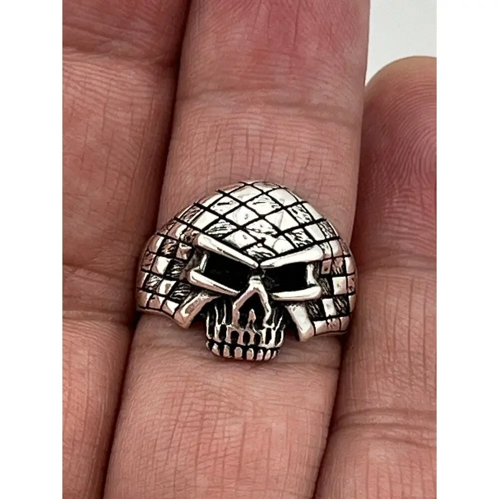 Skull Men’s Sterling Silver 925 Ring Size 9 - Picture 2 of 12